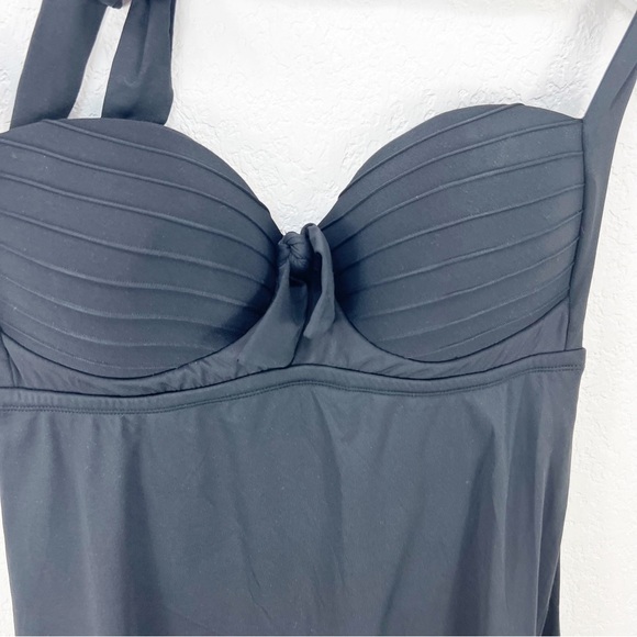 Swimsuits for All Black One Piece Swim Dress Halter Size 8 NWT - Picture 2 of 7